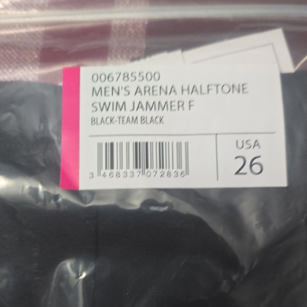 NWT! 2 Arena Men's Black Swim Jammers